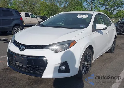 2014 Toyota Corolla S Plus из США, поврежденный, VIN 2T1BURHE3EC029393